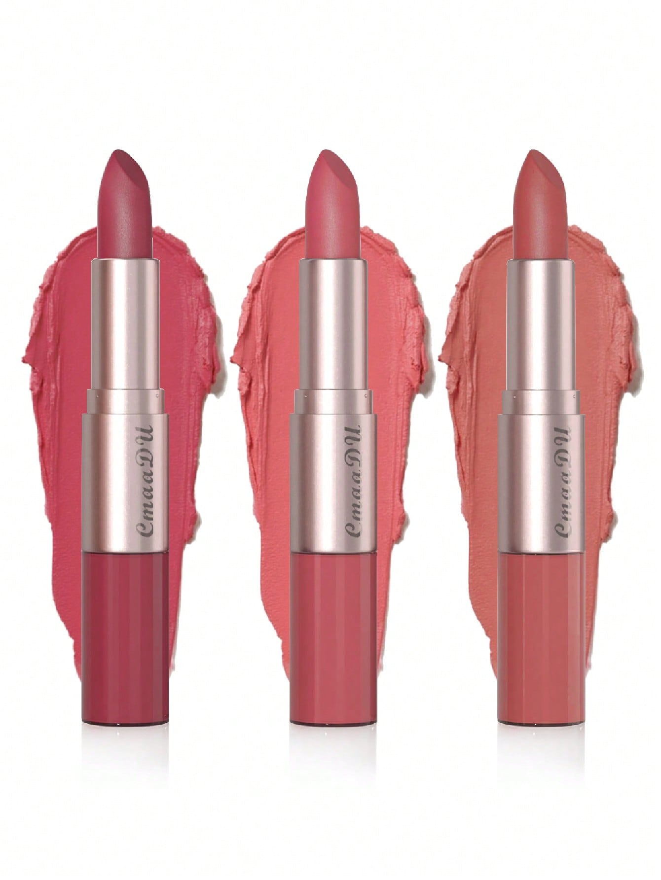 Long-Lasting Lip Gloss, 3Pcs Double-Ended Matte Waterproof Lipstick Lip Makeup Set - Negative Apparel