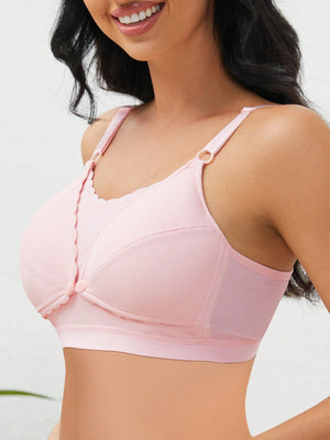 Maternity Scallop Trim Nursing Bra - Negative Apparel