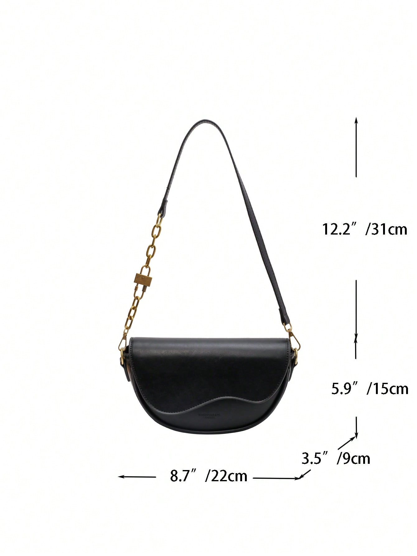 Metal Decor Flap Saddle Bag - Negative Apparel