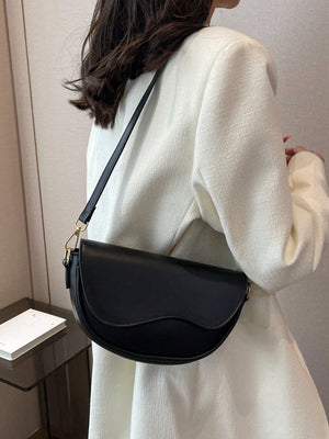 Metal Decor Flap Saddle Bag - Negative Apparel