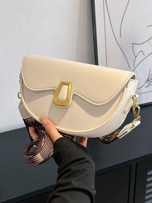 Metal Decor Flap Saddle Bag - Negative Apparel