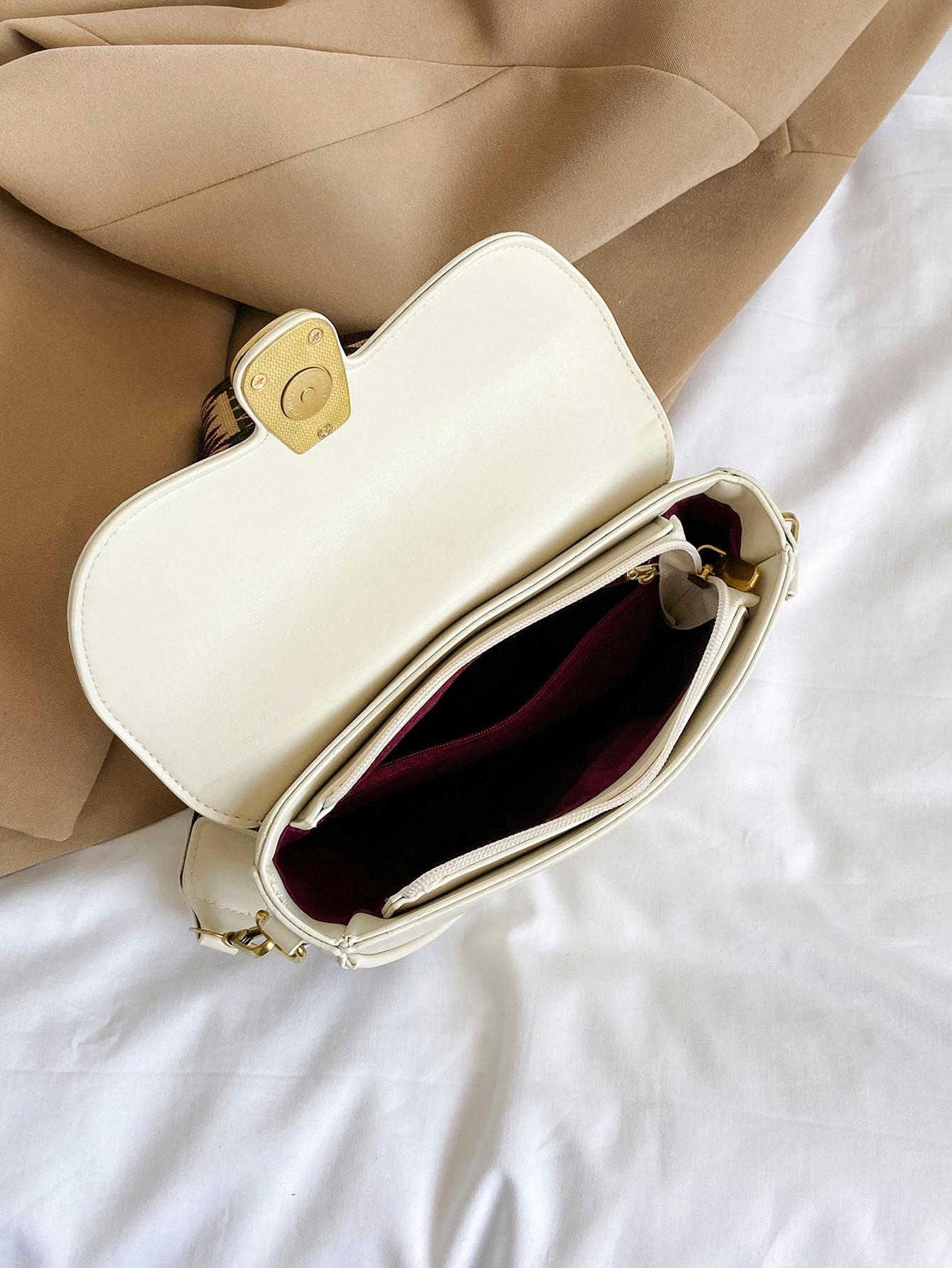 Metal Decor Flap Saddle Bag - Negative Apparel