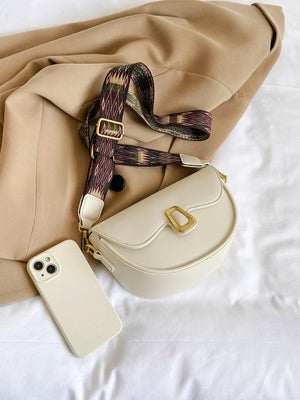 Metal Decor Flap Saddle Bag - Negative Apparel
