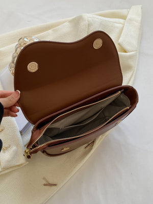 Metal Decor Flap Saddle Bag - Negative Apparel