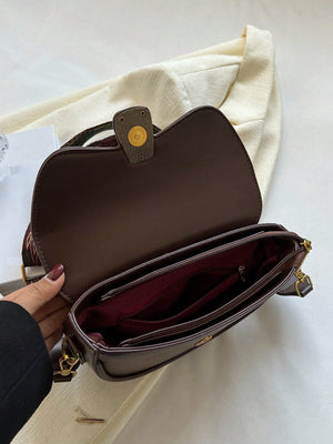 Metal Decor Flap Saddle Bag - Negative Apparel