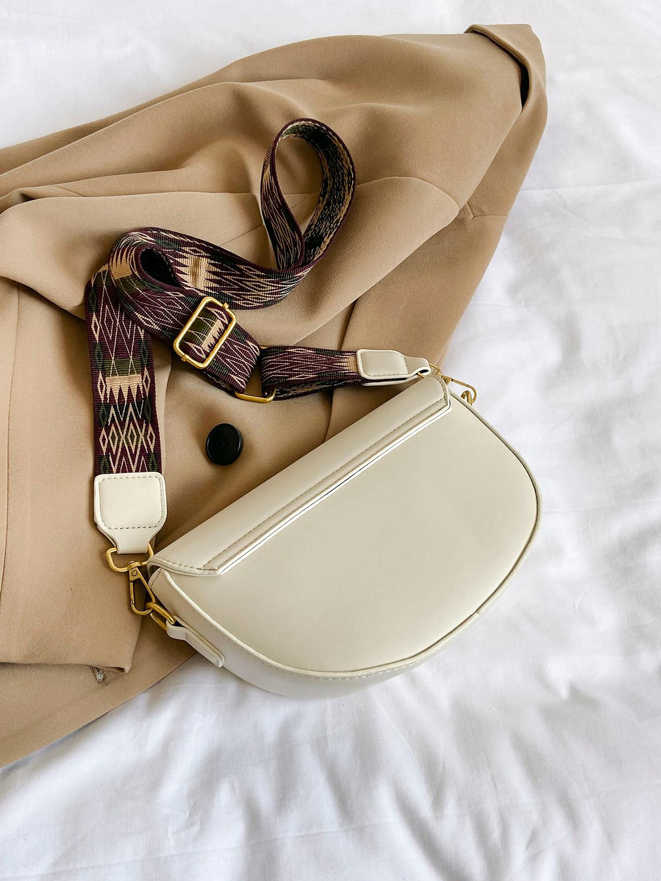 Metal Decor Flap Saddle Bag - Negative Apparel