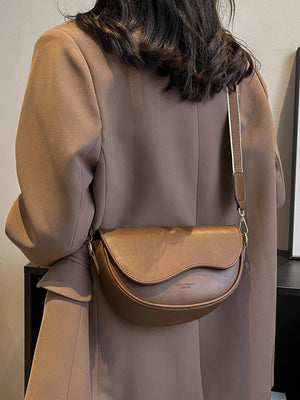 Metal Decor Flap Saddle Bag - Negative Apparel