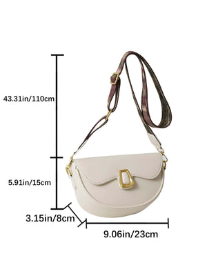 Metal Decor Flap Saddle Bag - Negative Apparel