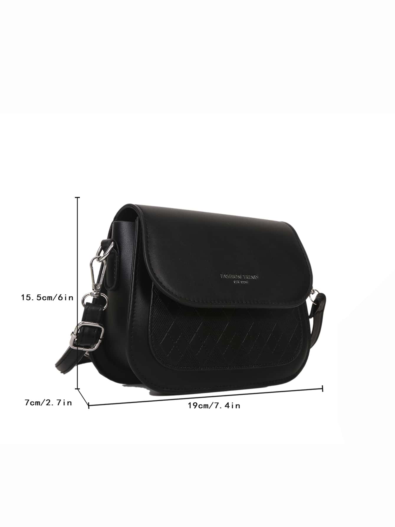 Mini Plaid Embossed Square Bag - Negative Apparel