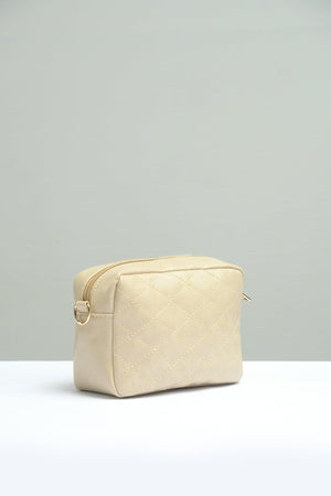 Mini Quilted Embossed Zip Chain Bag - Negative Apparel