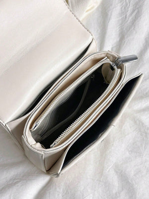 Mini Quilted Pattern Chain Square Bag - Negative Apparel