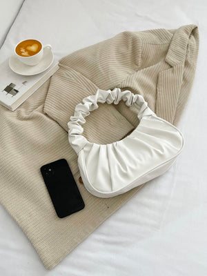 Minimalist Snap Button Ruched Bag - Negative Apparel
