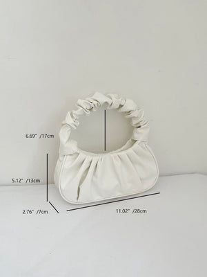Minimalist Snap Button Ruched Bag - Negative Apparel