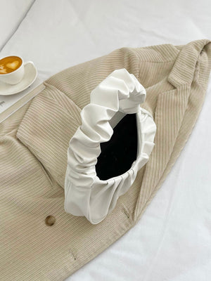 Minimalist Snap Button Ruched Bag - Negative Apparel