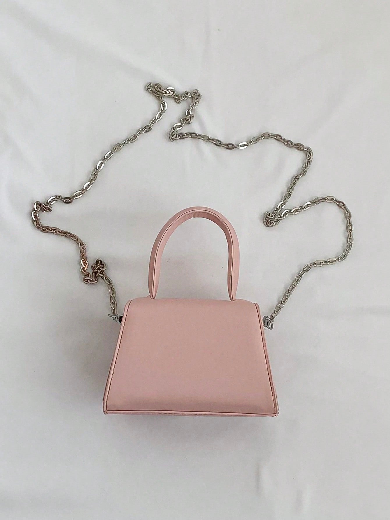 Minimalist Square Bag Mini Flap Bow Decor - Negative Apparel