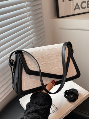 Multicolored Crocodile Pattern Single Shoulder Bag - Negative Apparel
