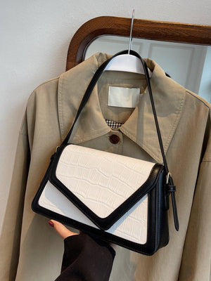 Multicolored Crocodile Pattern Single Shoulder Bag - Negative Apparel