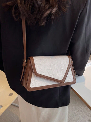 Multicolored Crocodile Pattern Single Shoulder Bag - Negative Apparel