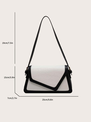 Multicolored Crocodile Pattern Single Shoulder Bag - Negative Apparel
