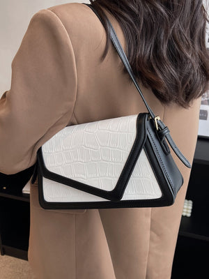 Multicolored Crocodile Pattern Single Shoulder Bag - Negative Apparel