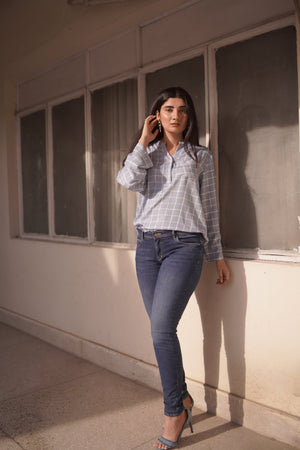 Plain High Waist Dark Wash Skinny Jeans - Negative Apparel