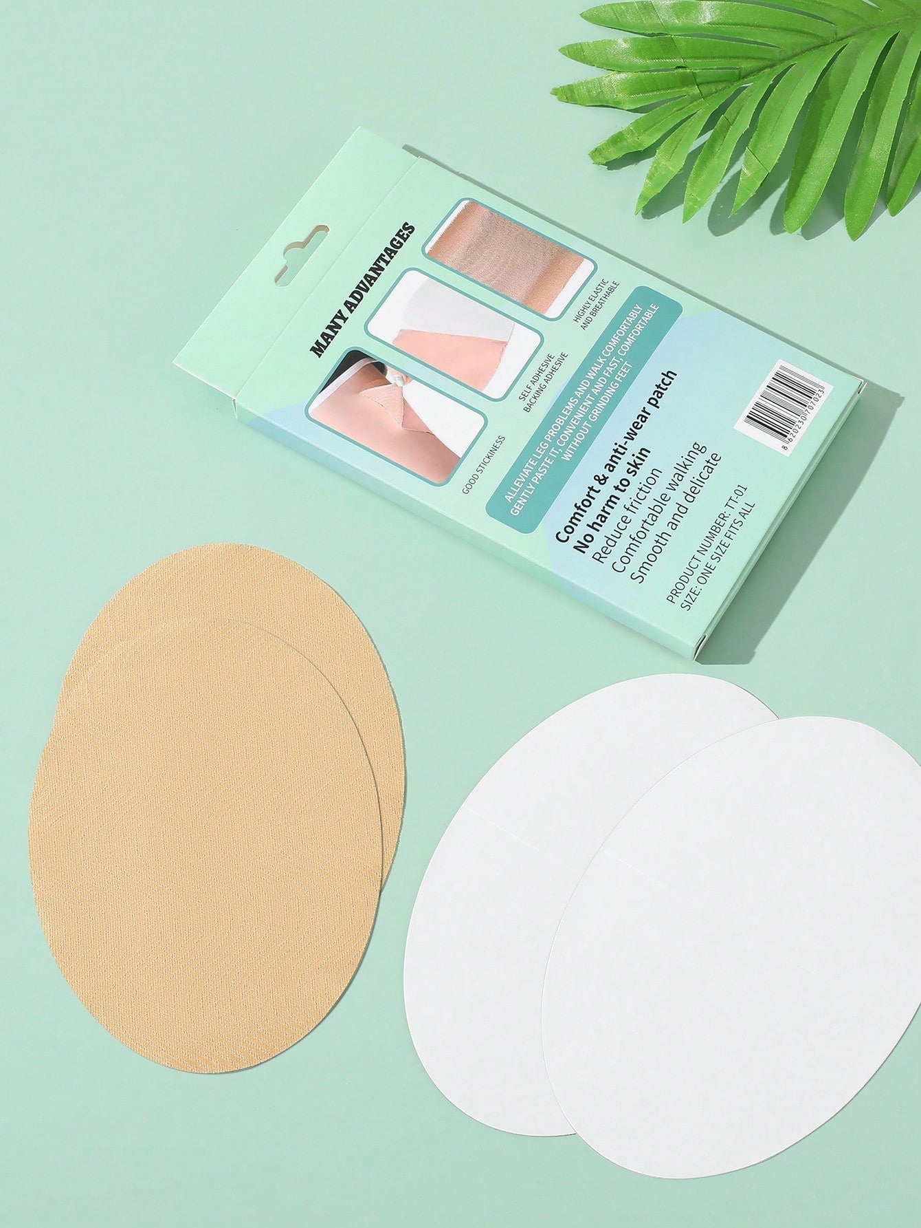 Plus 4pcs Solid Inner Thigh Anti-Wear Patch - Negative Apparel