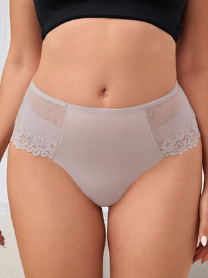 Plus Contrast Lace Panty - Negative Apparel