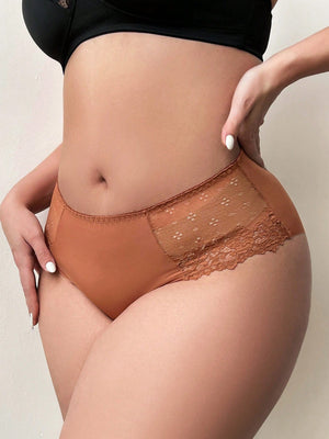 Plus Contrast Lace Panty - Negative Apparel