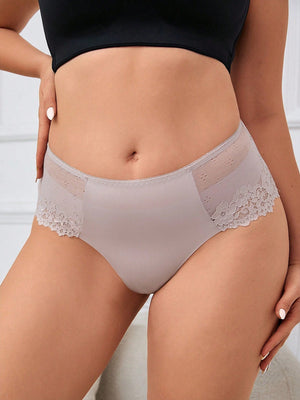 Plus Contrast Lace Panty - Negative Apparel