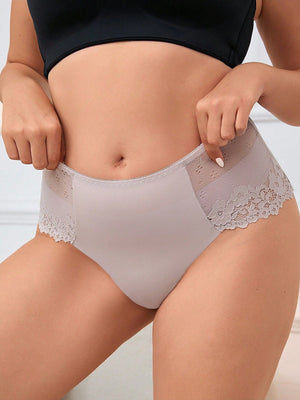 Plus Contrast Lace Panty - Negative Apparel