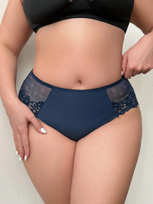 Plus Contrast Lace Panty - Negative Apparel
