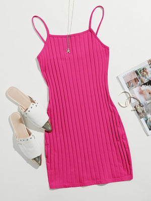 Ribbed Cami Bodycon Mini Dress - Negative Apparel