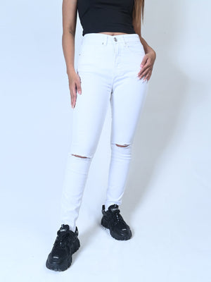 Rough Hem Straight Leg Jeans - Negative Apparel