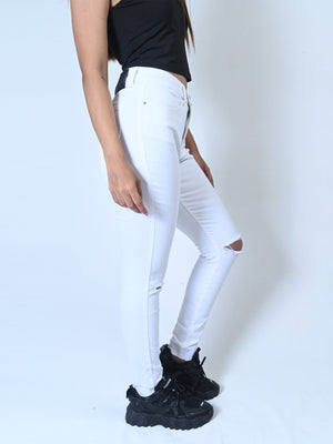Rough Hem Straight Leg Jeans - Negative Apparel