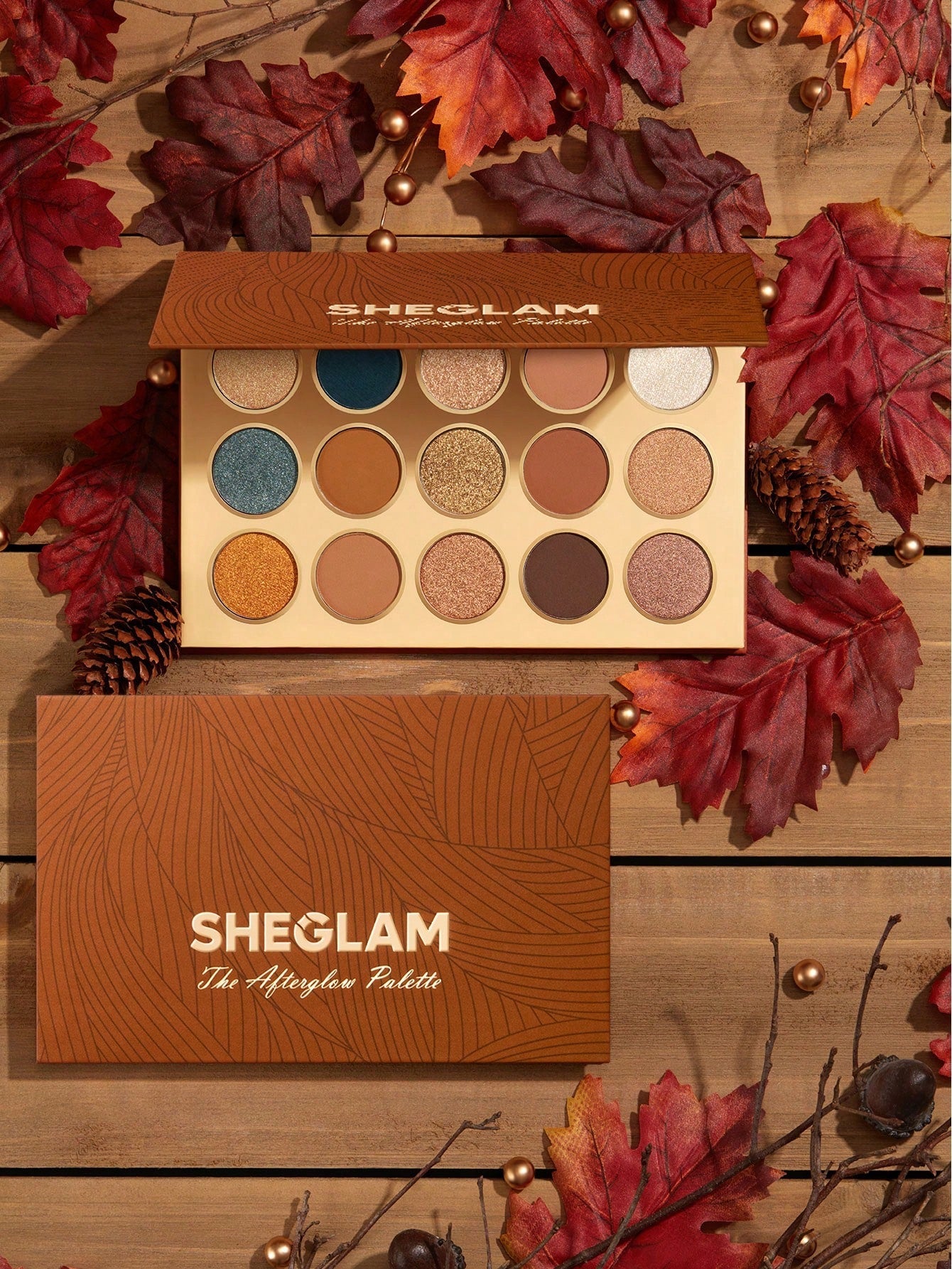 SHEGLAM Afterglow Palette 15 Color Matte Gilding Shimmer Eyeshadow Palette - Negative Apparel