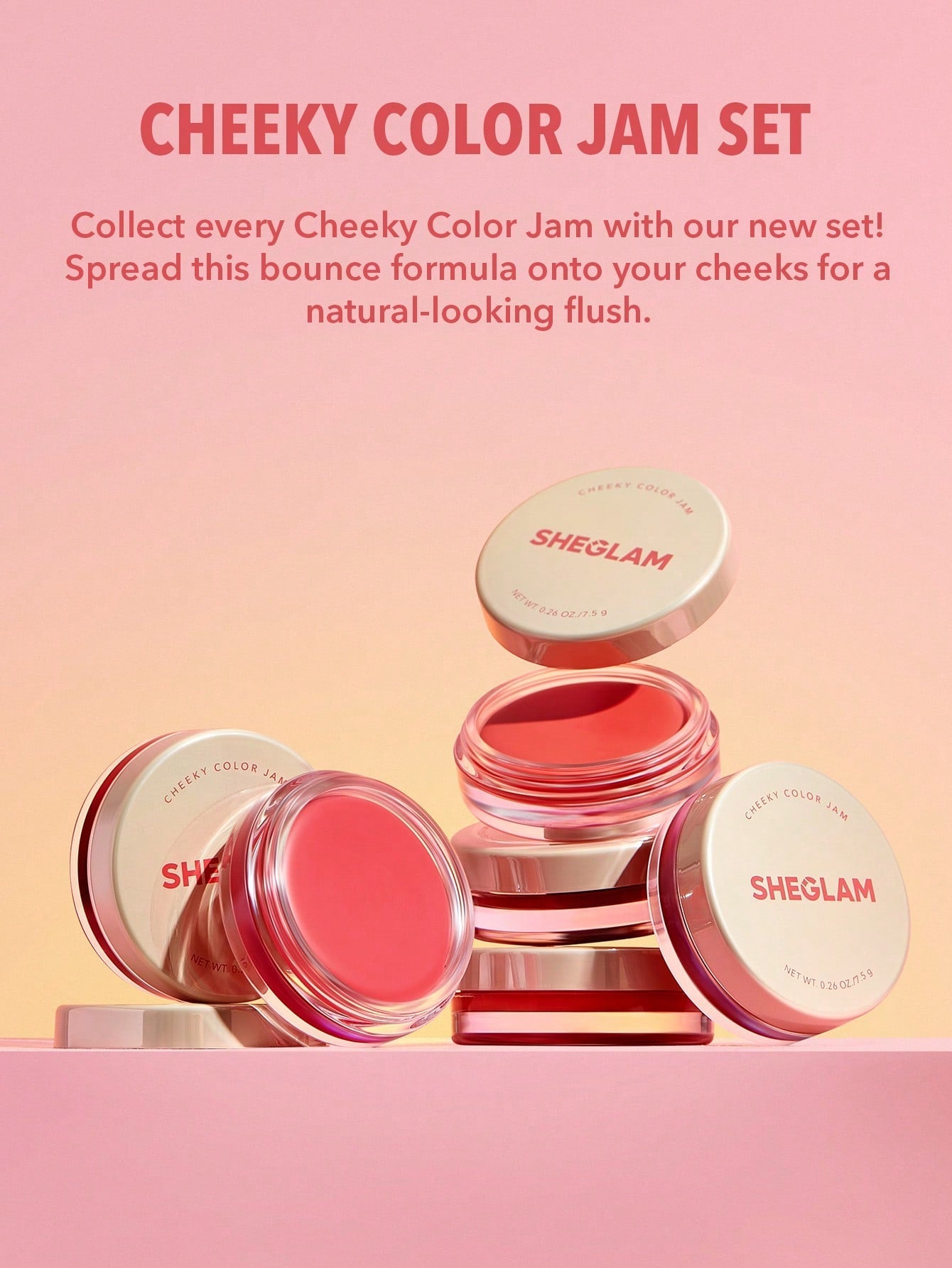 SHEGLAM Cheeky Color Jam-Rose Meadow 6 Shades - Negative Apparel