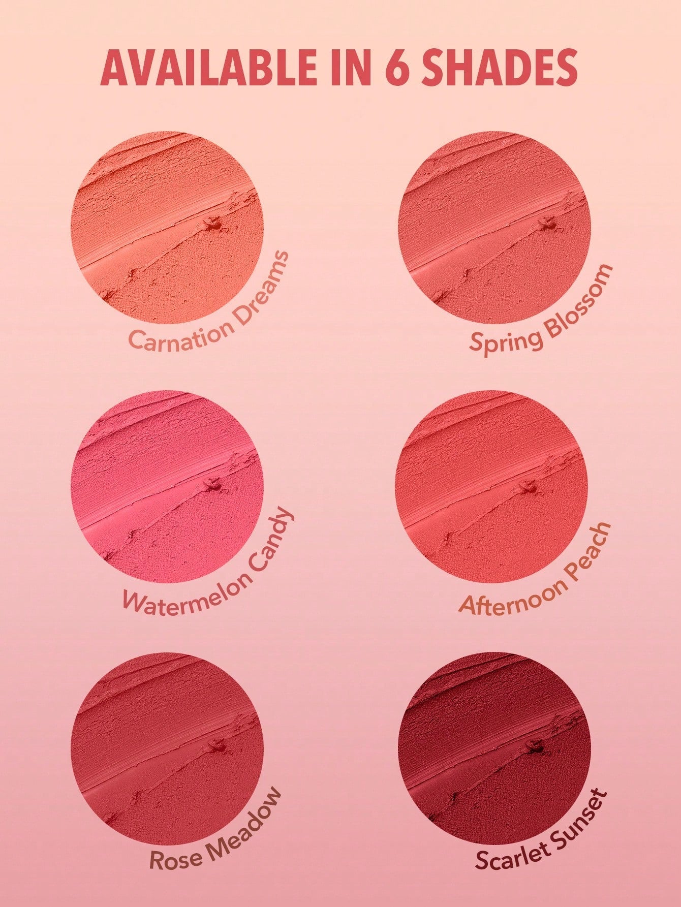 SHEGLAM Cheeky Color Jam-Rose Meadow 6 Shades - Negative Apparel