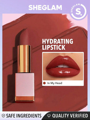 SHEGLAM Creme Allure Lipstick - Nude 8 Colors Moisturizing  Lipstick Lip Glow Nourishing Essence Hydrating Lip Care - Negative Apparel