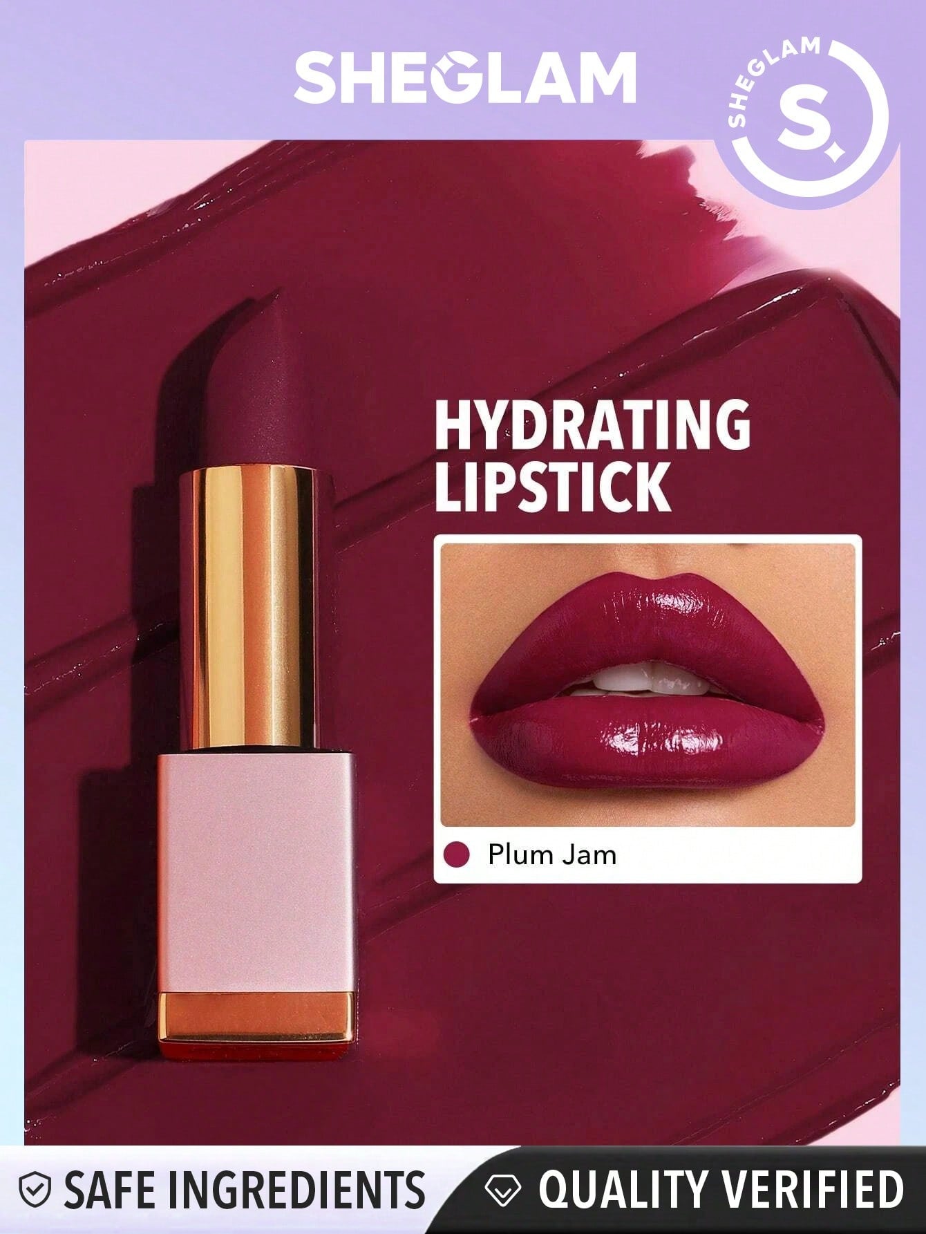 SHEGLAM Creme Allure Lipstick - Nude 8 Colors Moisturizing  Lipstick Lip Glow Nourishing Essence Hydrating Lip Care - Negative Apparel