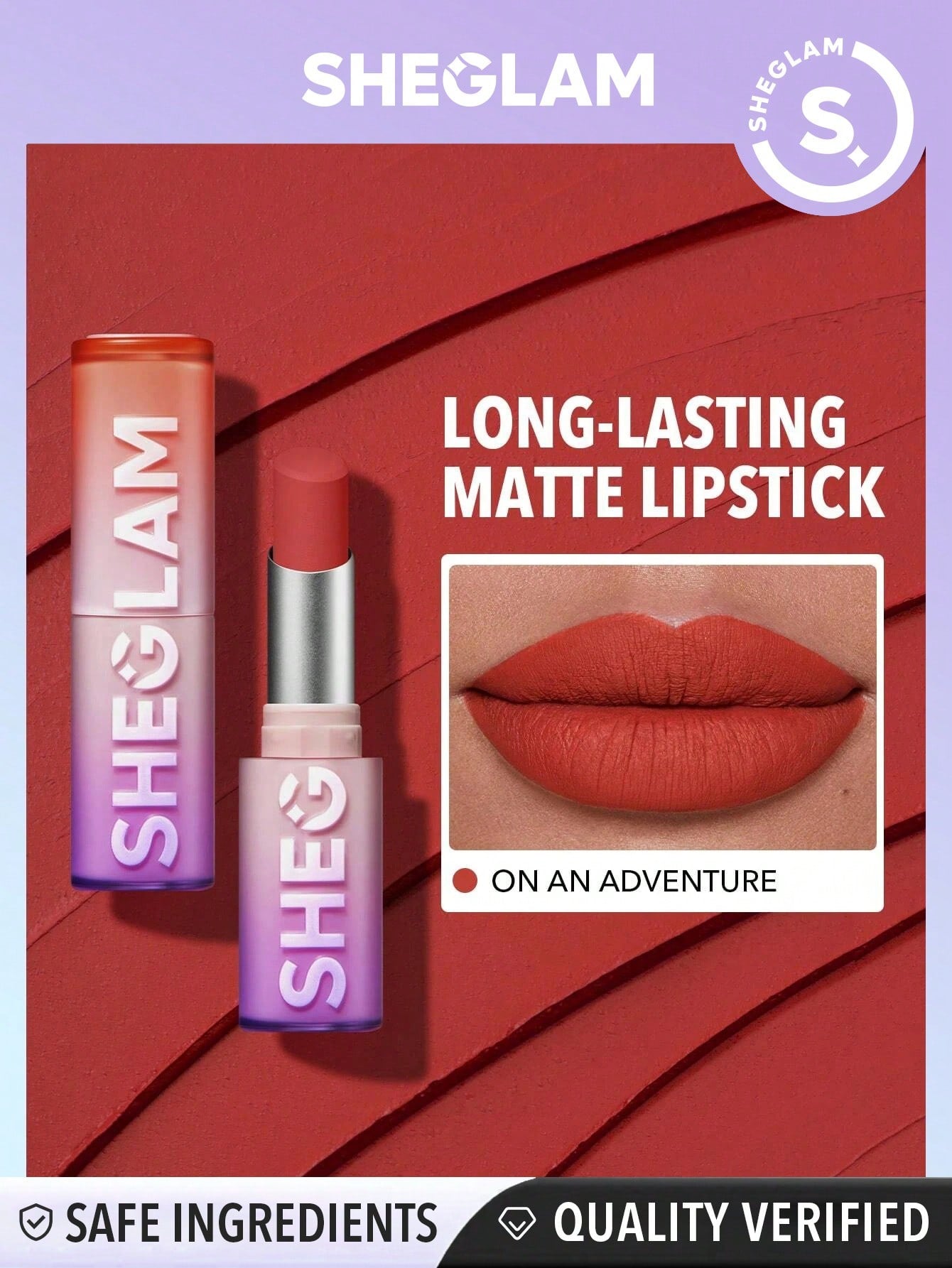 SHEGLAM Dynamatte Boom Long Lasting Matte Lipstick Orange Shades - Negative Apparel