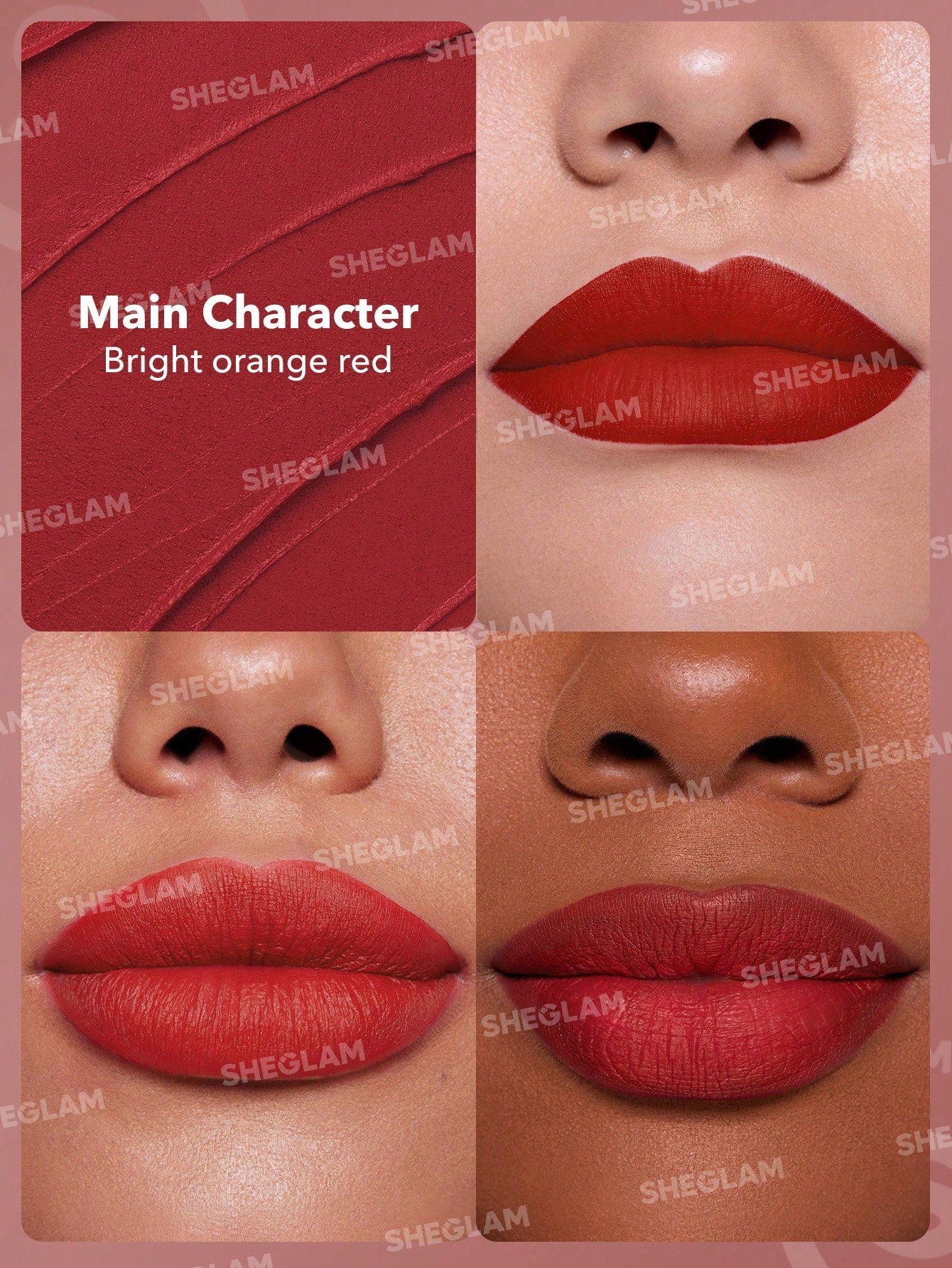 SHEGLAM Dynamatte Boom Long Lasting Matte Lipstick - Red Shades - Negative Apparel