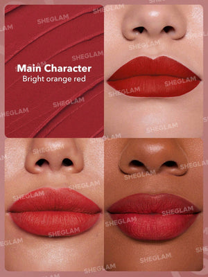 SHEGLAM Dynamatte Boom Long Lasting Matte Lipstick - Red Shades - Negative Apparel