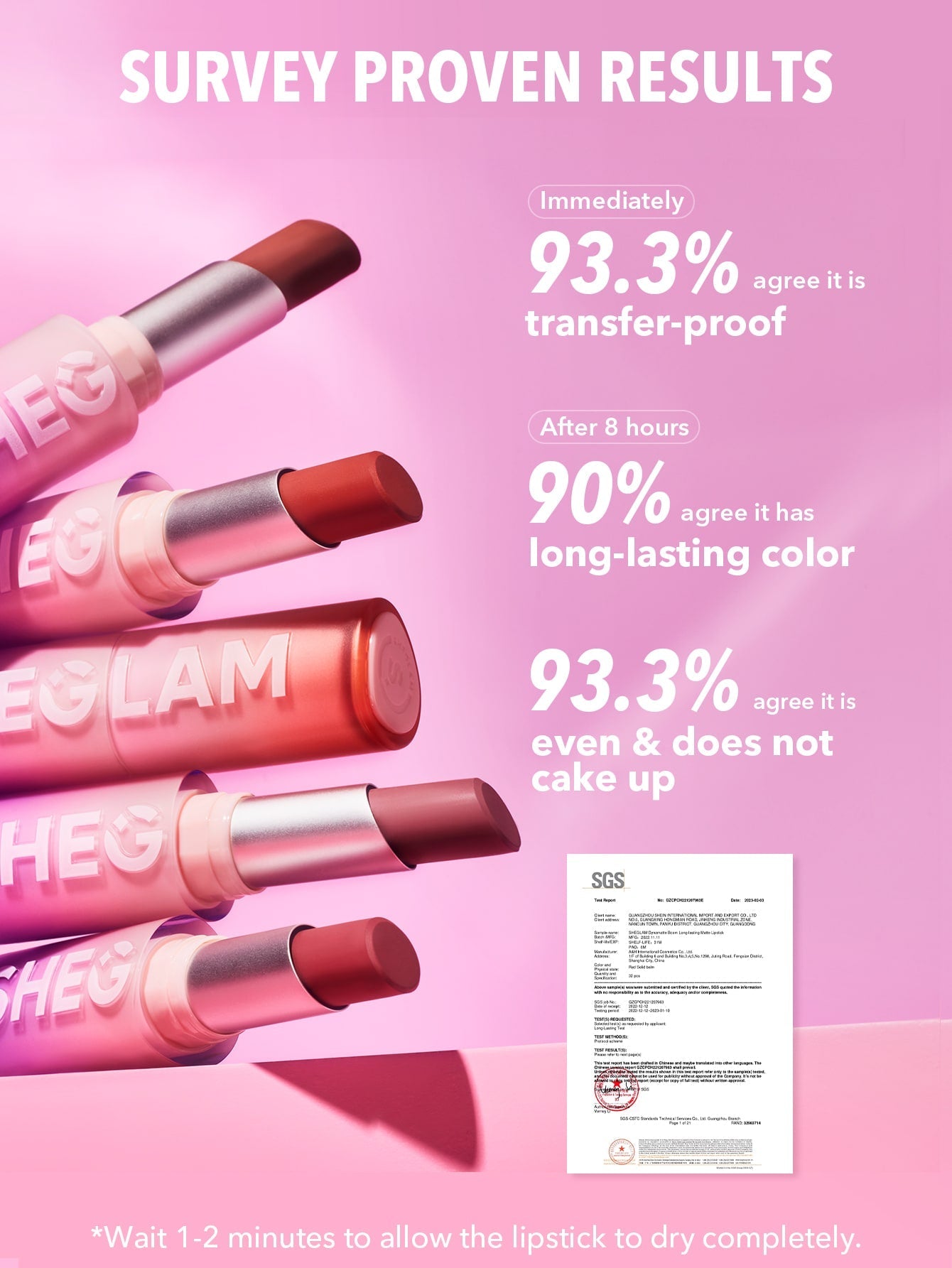 SHEGLAM Dynamatte Boom Long Lasting Matte Lipstick - Red Shades - Negative Apparel