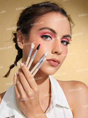 SHEGLAM Glam 101 Eye Essentials Brush Set With Bag - Negative Apparel