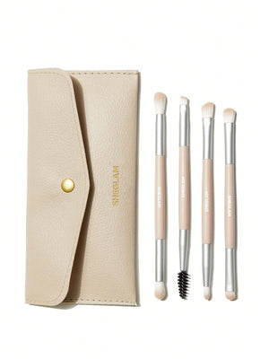 SHEGLAM Glam 101 Eye Essentials Brush Set With Bag - Negative Apparel