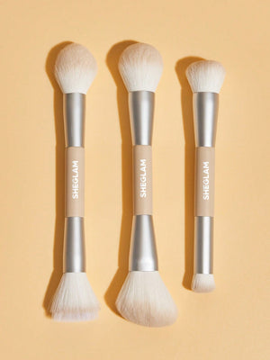 SHEGLAM Glam 101 Face Essentials Brush Set With Bag - Negative Apparel