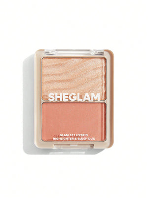 SHEGLAM Glam 101 Hybrid Highlighter & Blush Duo-Seville - Negative Apparel