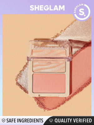 SHEGLAM Glam 101 Hybrid Highlighter & Blush Duo-Seville - Negative Apparel