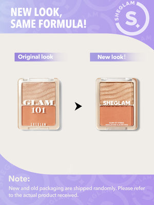 SHEGLAM Glam 101 Hybrid Highlighter & Blush Duo-Seville - Negative Apparel