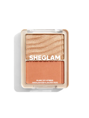 SHEGLAM Glam 101 Hybrid Highlighter & Blush Duo-Seville - Negative Apparel